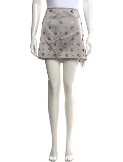 Pre-owned Veronica Beard Satin Mini Skirt W/ Tags In Neutral
