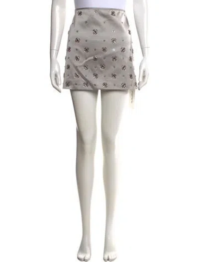 Pre-owned Veronica Beard Satin Mini Skirt W/ Tags In Neutral