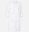Veronica Beard Saude Long Sleeve Cargo Shirtdress In White