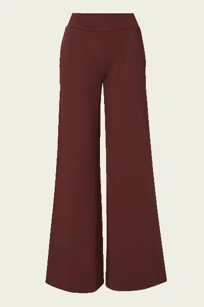 Veronica Beard Saunder Wide-leg Pant In Burgundy In Red