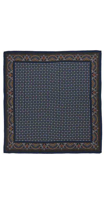 Veronica Beard Sava Scarf Heritage Navy Multi