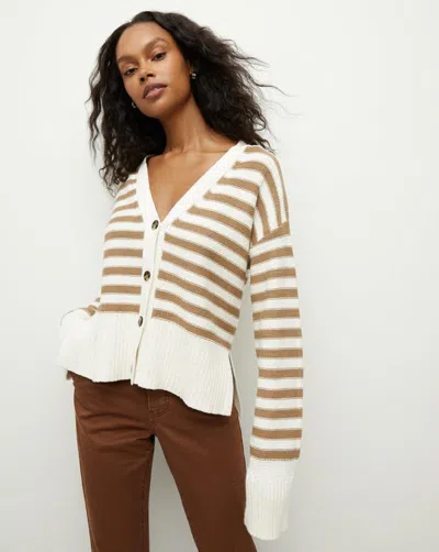 Veronica Beard Saylor Cotton Cardigan In Weiss