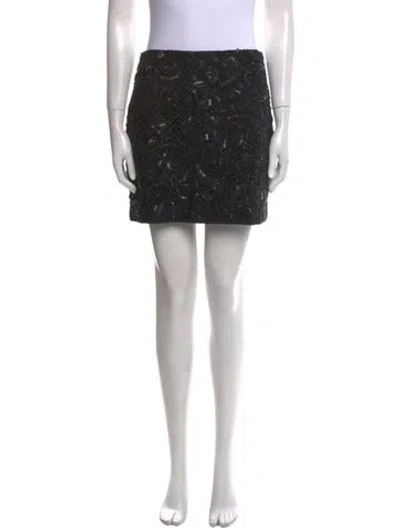 Pre-owned Veronica Beard Scalloped Accent Mini Skirt W/ Tags In Black