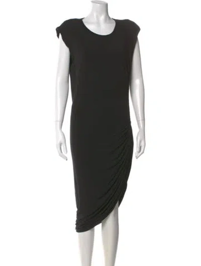 Pre-owned Veronica Beard Scoop Neck Knee-length Dress In Black