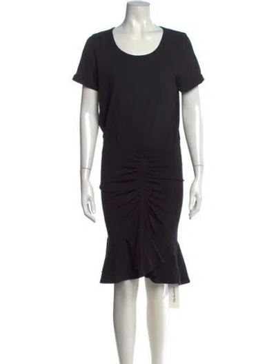 Pre-owned Veronica Beard Scoop Neck Knee-length Dress In Black