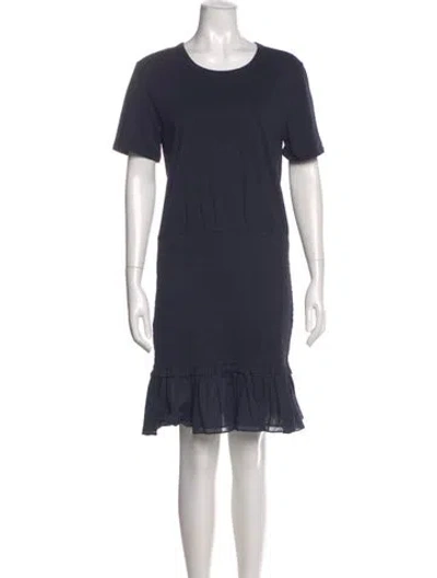 Pre-owned Veronica Beard Scoop Neck Knee-length Dress In Blue