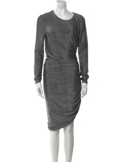 Pre-owned Veronica Beard Scoop Neck Knee-length Dress In Gray