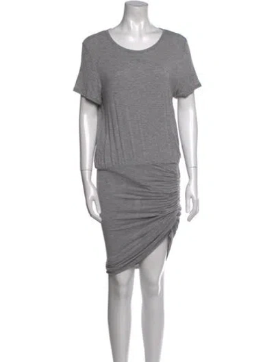 Pre-owned Veronica Beard Scoop Neck Knee-length Dress In Gray
