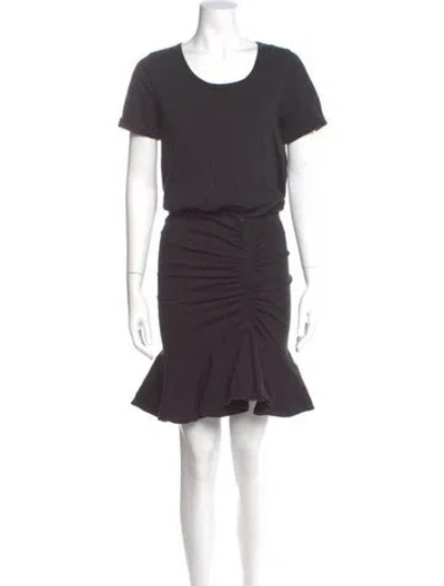 Pre-owned Veronica Beard Scoop Neck Knee-length Dress In Gray