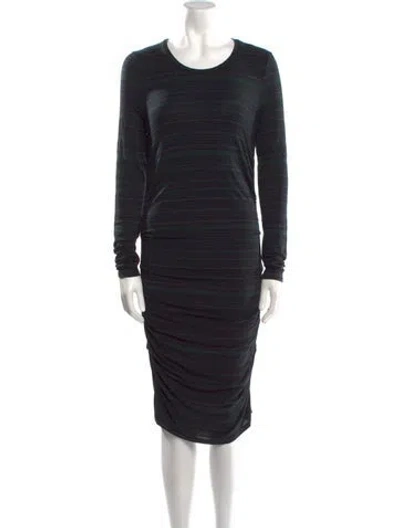 Pre-owned Veronica Beard Scoop Neck Knee-length Dress In Green