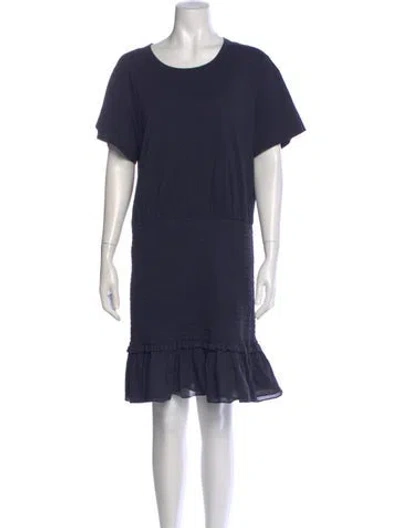 Pre-owned Veronica Beard Scoop Neck Long Dress In Blue