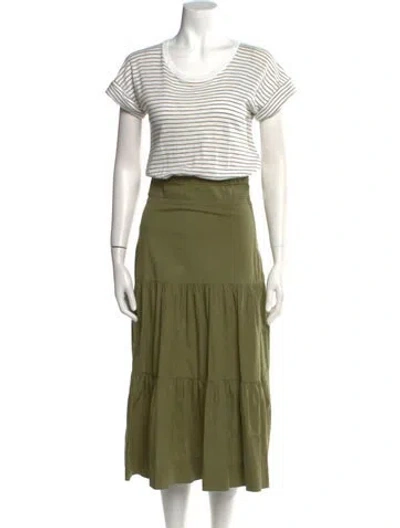 Pre-owned Veronica Beard Scoop Neck Long Dress In Green