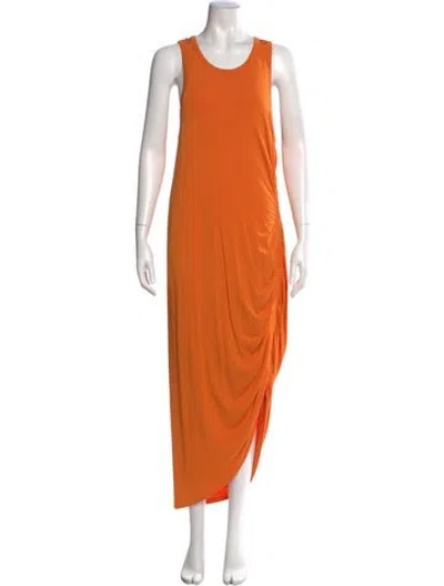 Pre-owned Veronica Beard Scoop Neck Long Dress W/ Tags In Orange