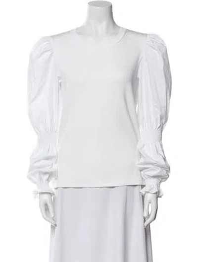 Pre-owned Veronica Beard Scoop Neck Long Sleeve Sweatshirt In Neutral