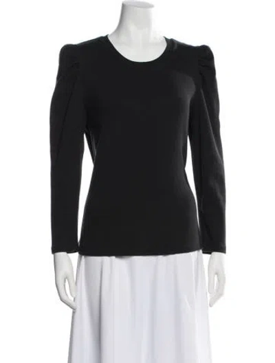 Pre-owned Veronica Beard Scoop Neck Long Sleeve Top In Blue