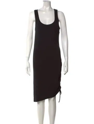Pre-owned Veronica Beard Scoop Neck Midi Length Dress In Black