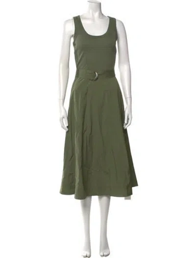 Pre-owned Veronica Beard Scoop Neck Midi Length Dress W/ Tags In Green