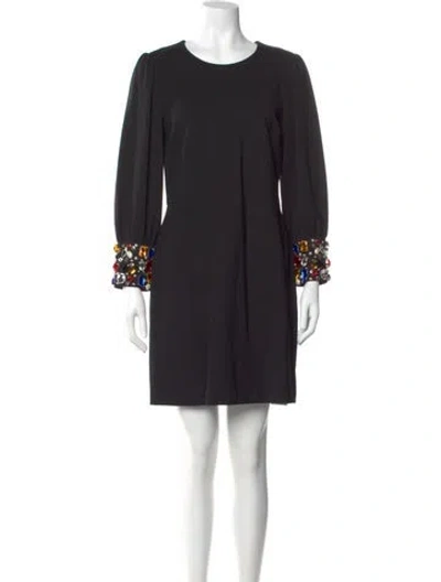 Pre-owned Veronica Beard Scoop Neck Mini Dress In Black