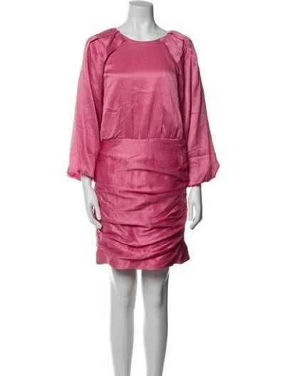 Pre-owned Veronica Beard Scoop Neck Mini Dress In Pink