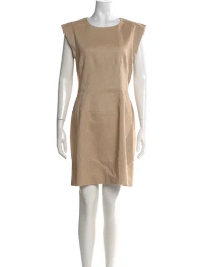 Pre-owned Veronica Beard Scoop Neck Mini Dress W/ Tags In Neutral