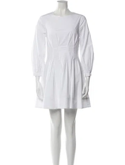 Pre-owned Veronica Beard Scoop Neck Mini Dress In White
