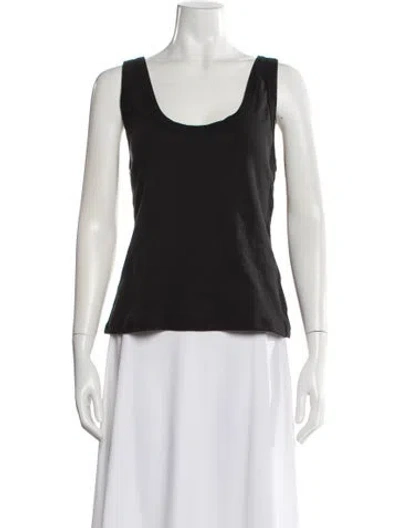 Pre-owned Veronica Beard Scoop Neck Sleeveless Top In Black