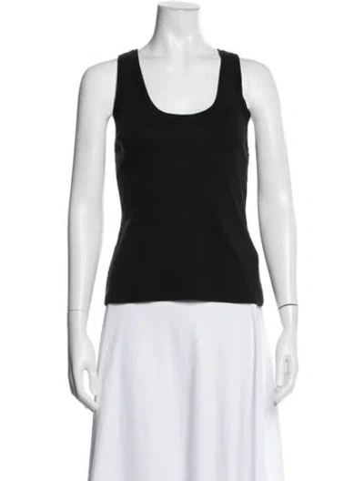 Pre-owned Veronica Beard Scoop Neck Sleeveless Top In Black