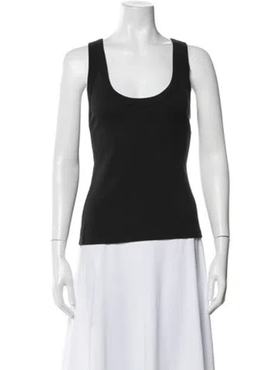 Pre-owned Veronica Beard Scoop Neck Sleeveless Top In Black