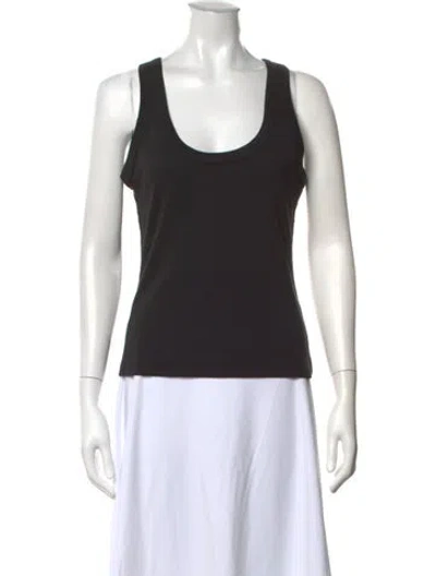 Pre-owned Veronica Beard Scoop Neck Sleeveless Top In Black