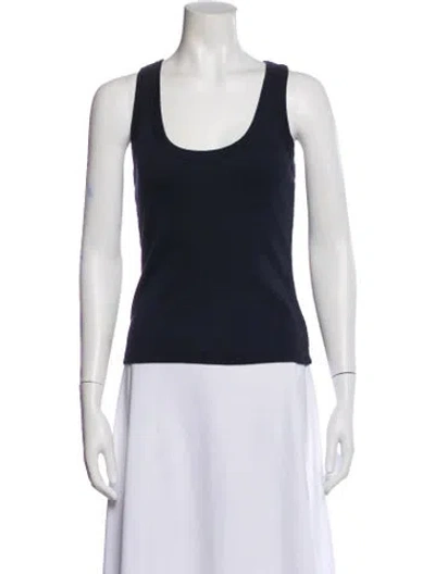 Pre-owned Veronica Beard Scoop Neck Sleeveless Top In Blue