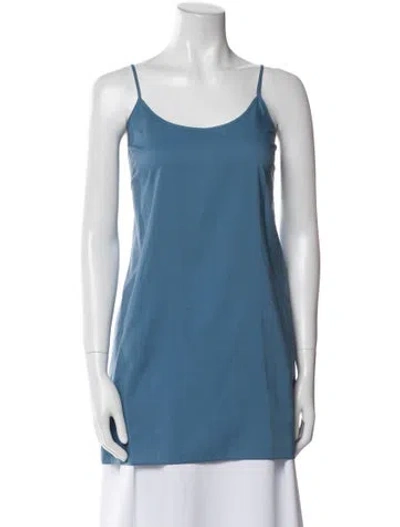 Pre-owned Veronica Beard Scoop Neck Sleeveless Top In Blue