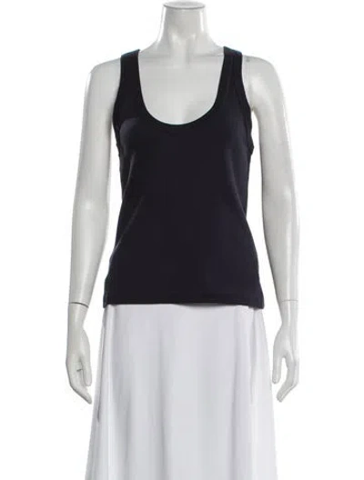 Pre-owned Veronica Beard Scoop Neck Sleeveless Top In Blue