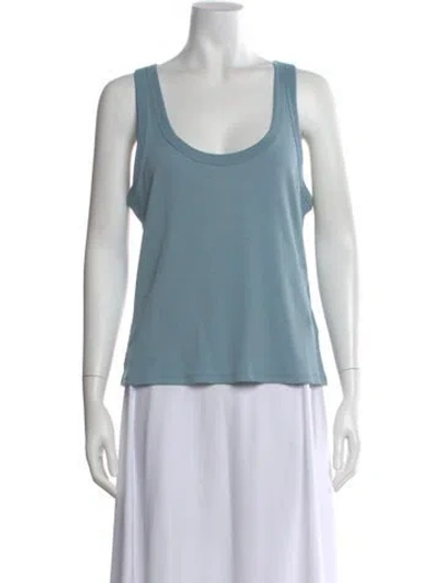 Pre-owned Veronica Beard Scoop Neck Sleeveless Top In Blue