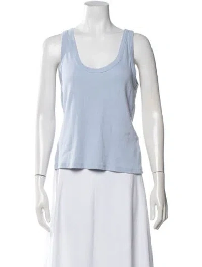 Pre-owned Veronica Beard Scoop Neck Sleeveless Top In Blue