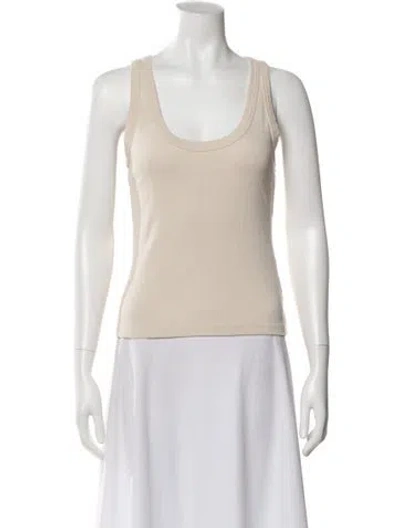 Pre-owned Veronica Beard Scoop Neck Sleeveless Top In Neutral