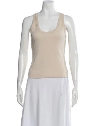 Pre-owned Veronica Beard Scoop Neck Sleeveless Top In Neutral