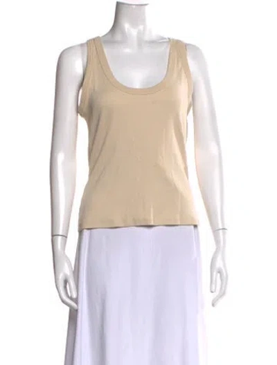 Pre-owned Veronica Beard Scoop Neck Sleeveless Top In Neutral