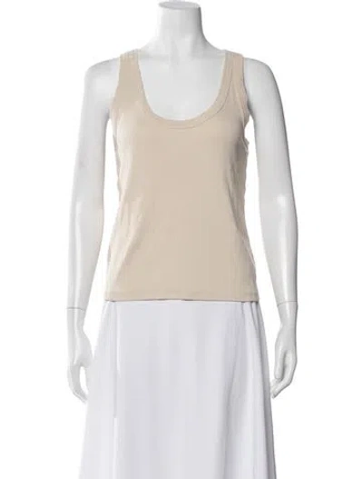 Pre-owned Veronica Beard Scoop Neck Sleeveless Top In Neutral