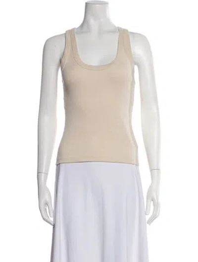Pre-owned Veronica Beard Scoop Neck Sleeveless Top In Neutral
