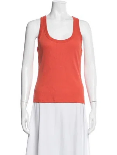 Pre-owned Veronica Beard Scoop Neck Sleeveless Top In Orange