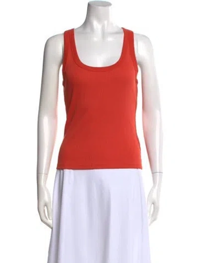 Pre-owned Veronica Beard Scoop Neck Sleeveless Top In Orange