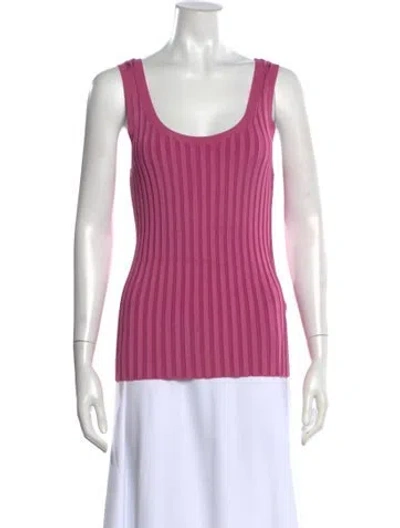 Pre-owned Veronica Beard Scoop Neck Sleeveless Top In Pink