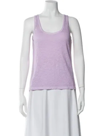 Pre-owned Veronica Beard Scoop Neck Sleeveless Top In Purple