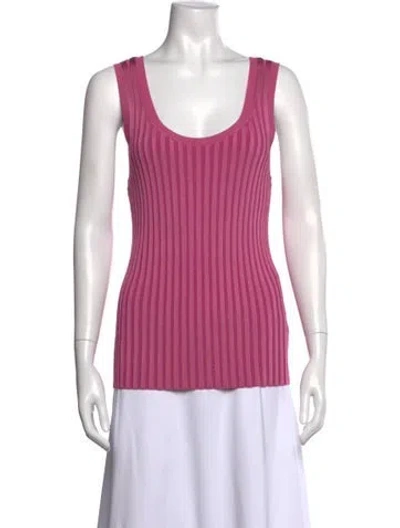 Pre-owned Veronica Beard Scoop Neck Sleeveless Top In Purple
