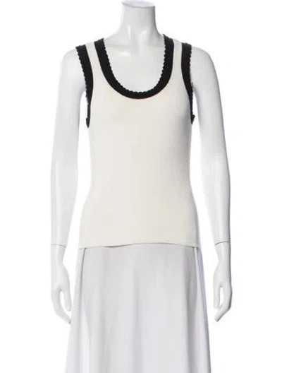 Pre-owned Veronica Beard Scoop Neck Sleeveless Top W/ Tags In Neutral