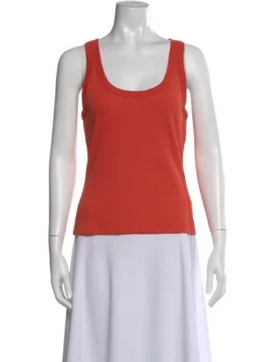 Pre-owned Veronica Beard Scoop Neck Sleeveless Top W/ Tags In Orange
