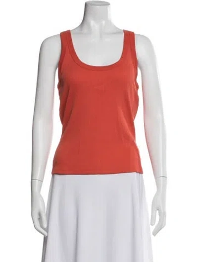 Pre-owned Veronica Beard Scoop Neck Sleeveless Top W/ Tags In Orange