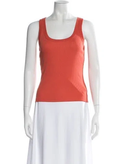 Pre-owned Veronica Beard Scoop Neck Sleeveless Top W/ Tags In Orange