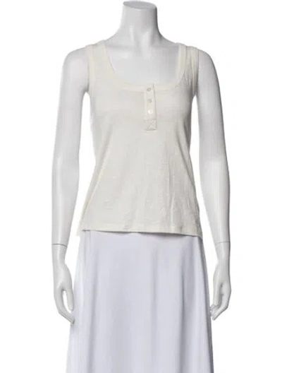 Pre-owned Veronica Beard Scoop Neck Sleeveless Top W/ Tags In White