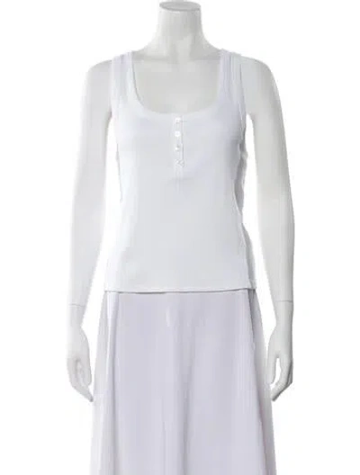 Pre-owned Veronica Beard Scoop Neck Sleeveless Top W/ Tags In White